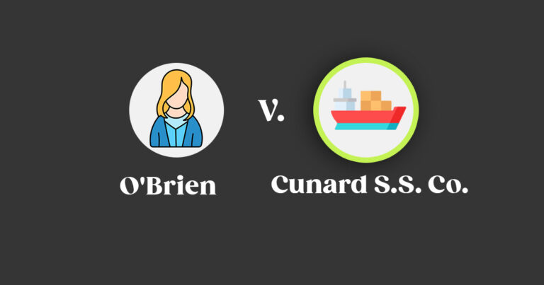 O’Brien v. Cunard S.S. Co.