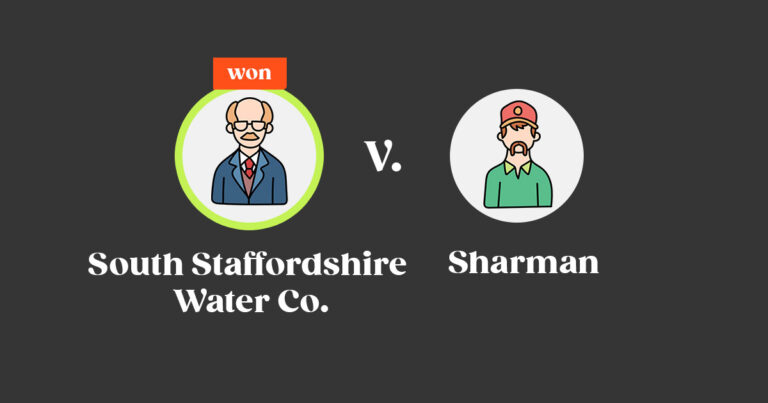 South Staffordshire Water Co. v. Sharman